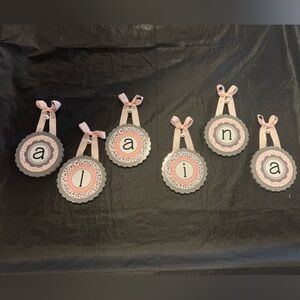 Pink & Gray Leopard Print Nursery Decals - ALAINA